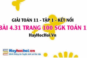 Giải bài 4.31 trang 100 Toán 11 tập 1 SGK Kết nối tri thức